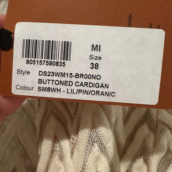 NWT Missoni Zig Zag lilac and Pink Ombre Long Belted Wool Cardigan - Picture 8 of 10